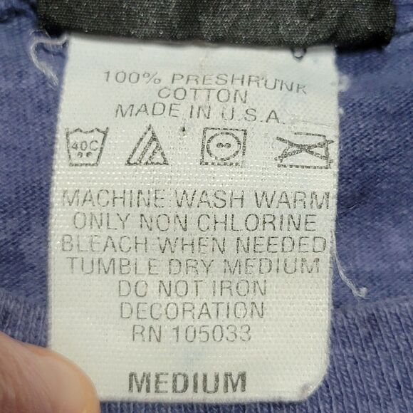 VTG Liquid Blue The Doors Graphic SS Unisex Purple Tee Jim Morrison Size Medium - Picture 6 of 6